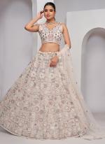 Soft Net White Wedding Wear Sequins Work Lehenga Choli